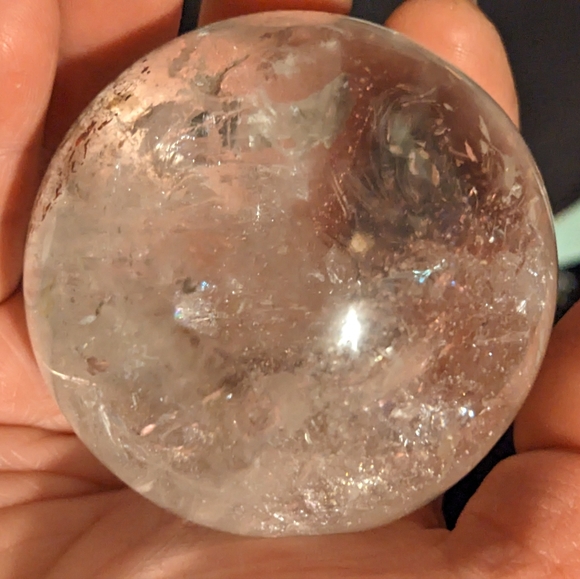 Beautiful rare crystal quartz ball w owl stand - Picture 2 of 10